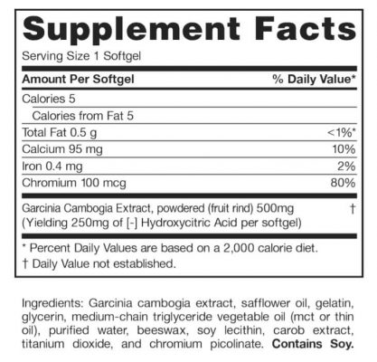 Supplements Facts of Forever Garcinia Plus